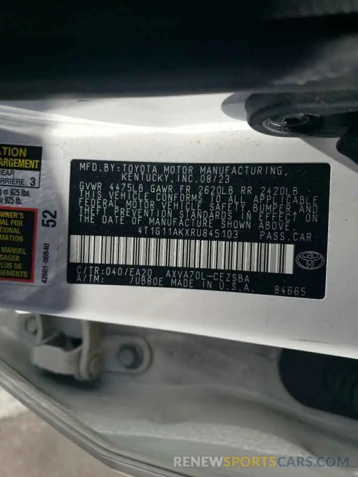 14 Photograph of a damaged car 4T1G11AKXRU845103 TOYOTA CAMRY 2024
