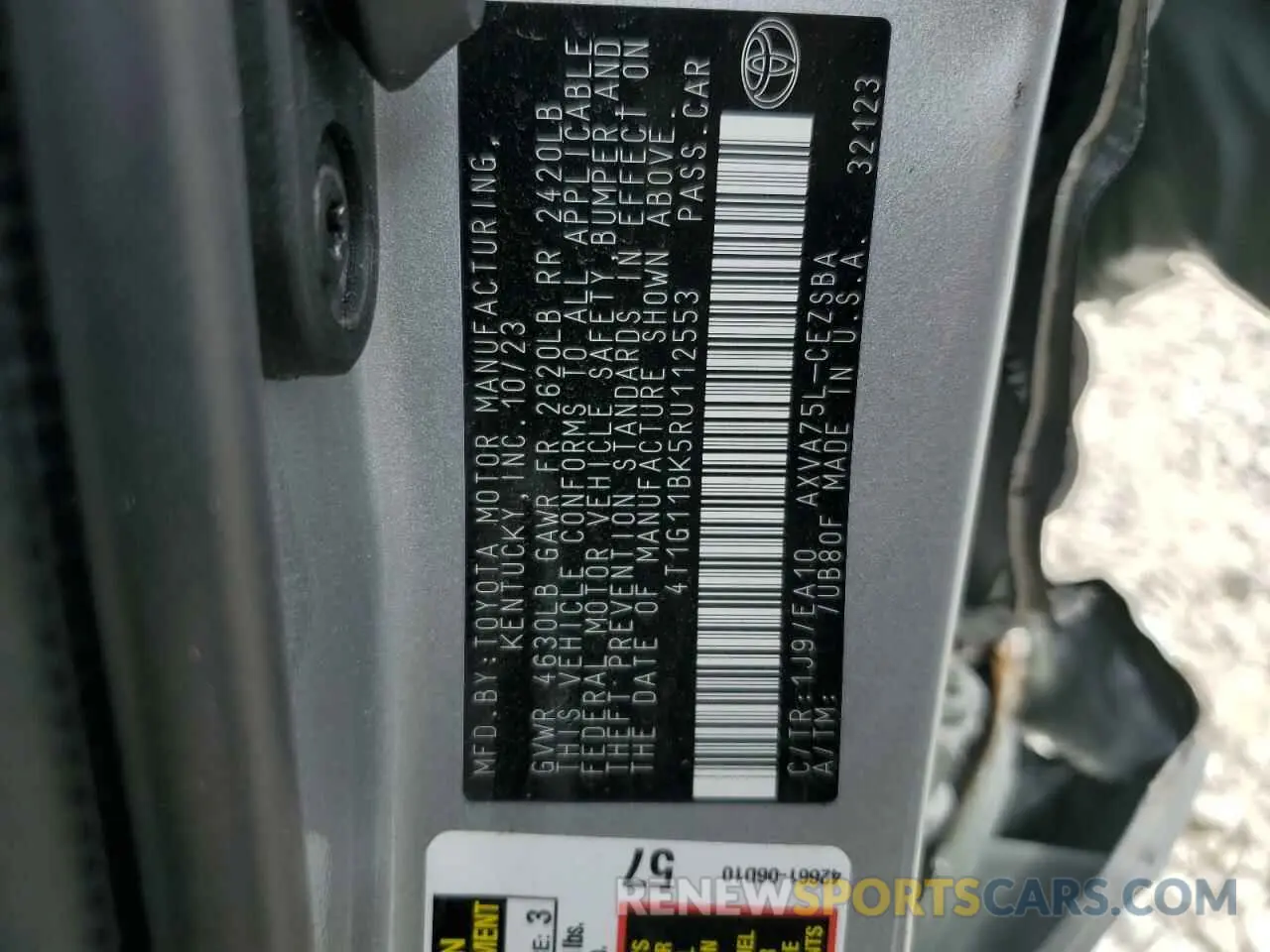 12 Photograph of a damaged car 4T1G11BK5RU112553 TOYOTA CAMRY 2024