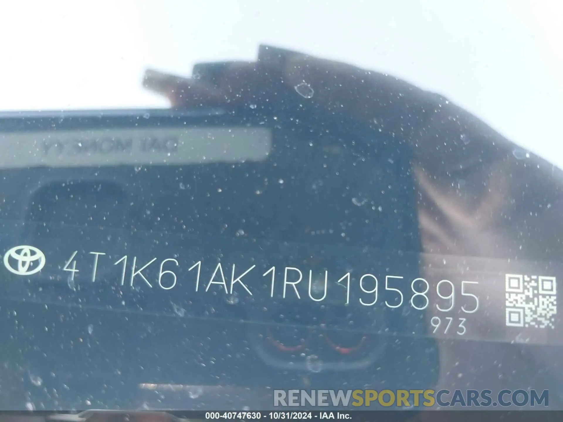 9 Photograph of a damaged car 4T1K61AK1RU195895 TOYOTA CAMRY 2024