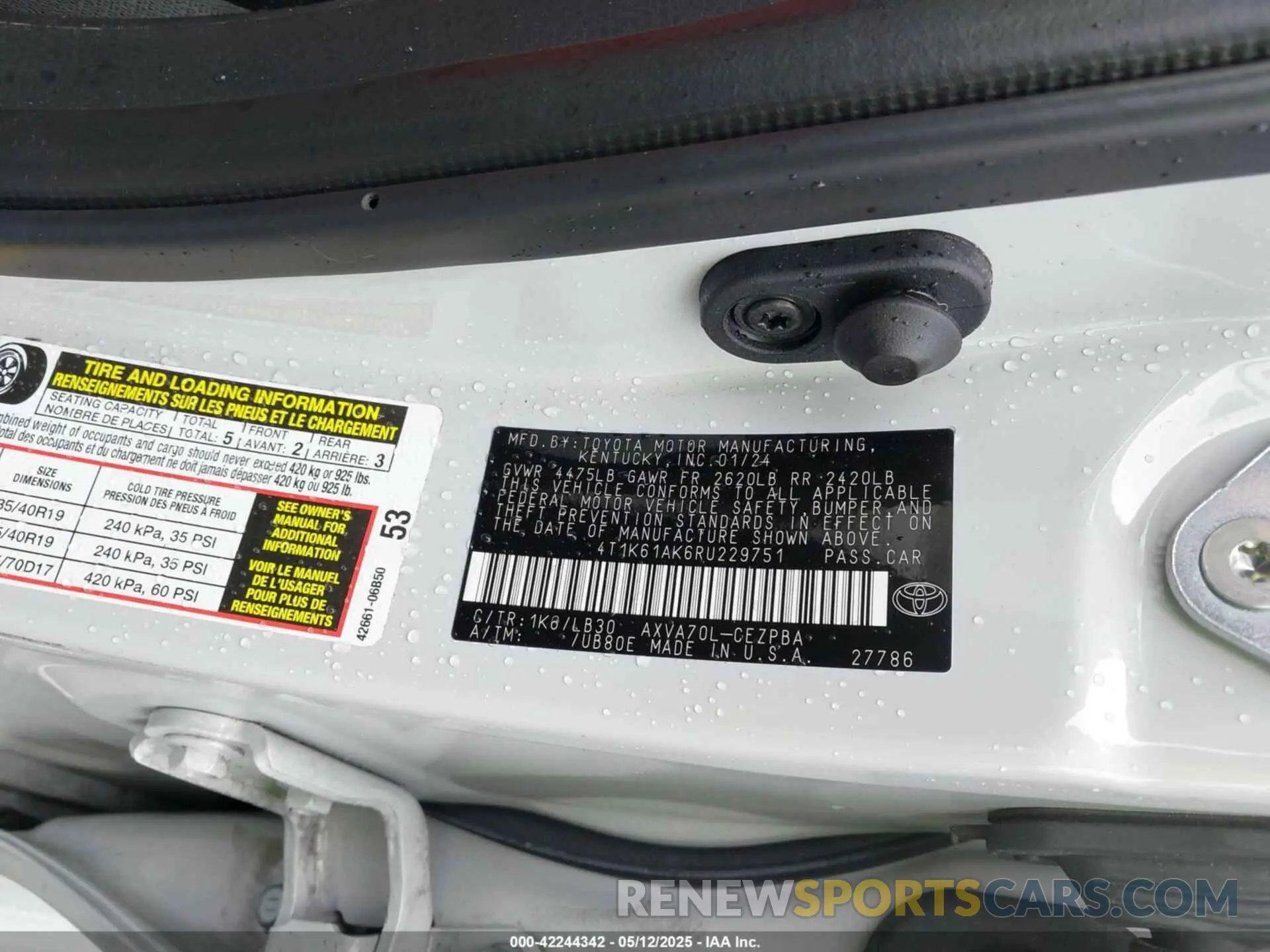 9 Photograph of a damaged car 4T1K61AK6RU229751 TOYOTA CAMRY 2024