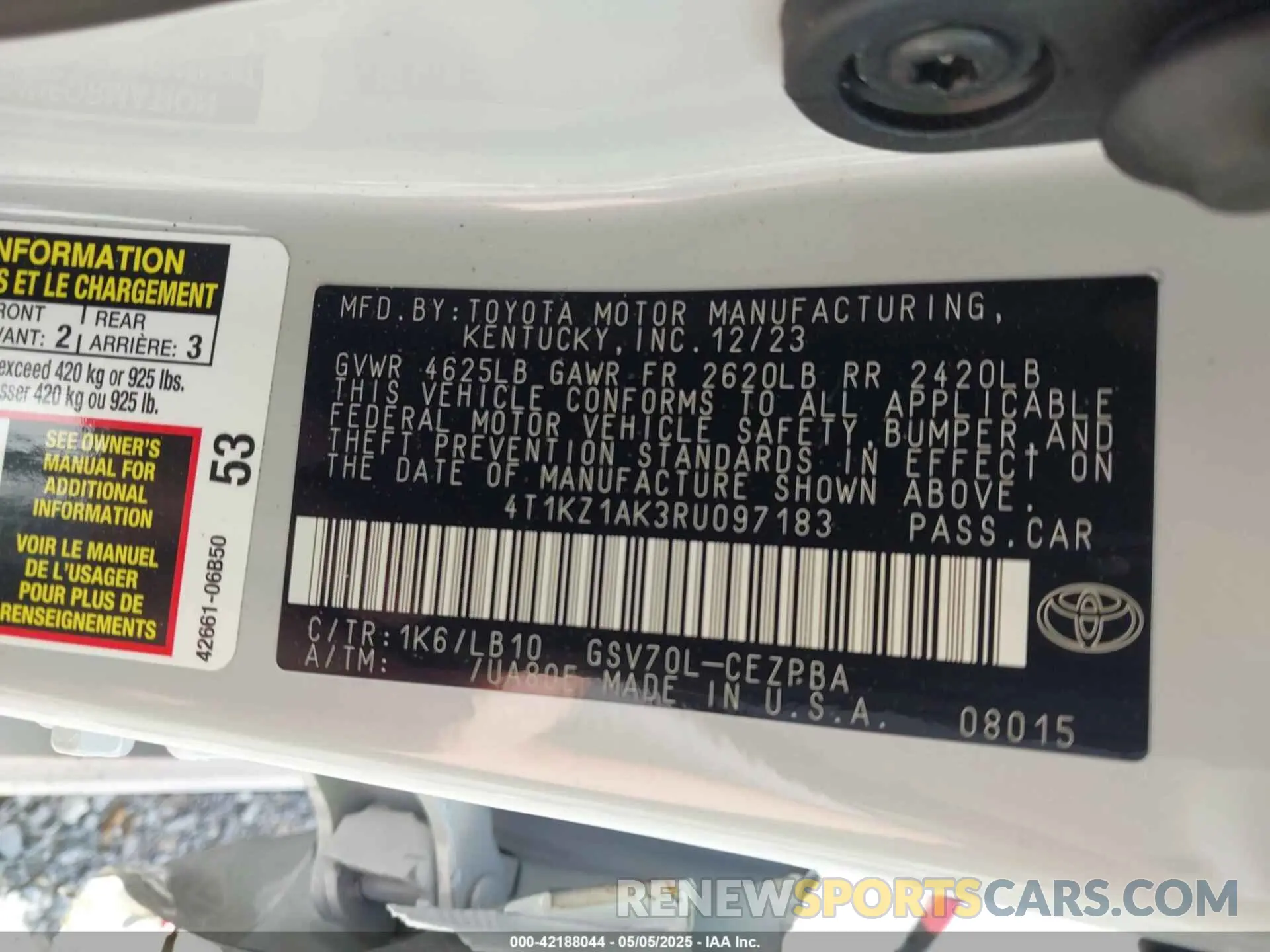 9 Photograph of a damaged car 4T1KZ1AK3RU097183 TOYOTA CAMRY 2024