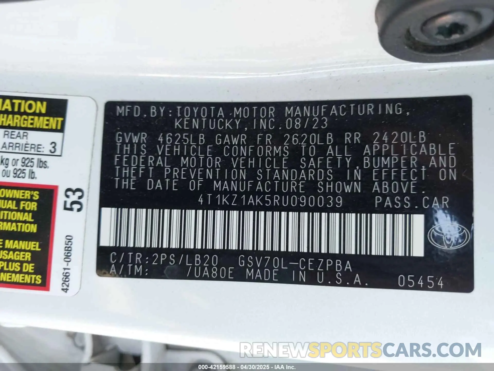 9 Photograph of a damaged car 4T1KZ1AK5RU090039 TOYOTA CAMRY 2024