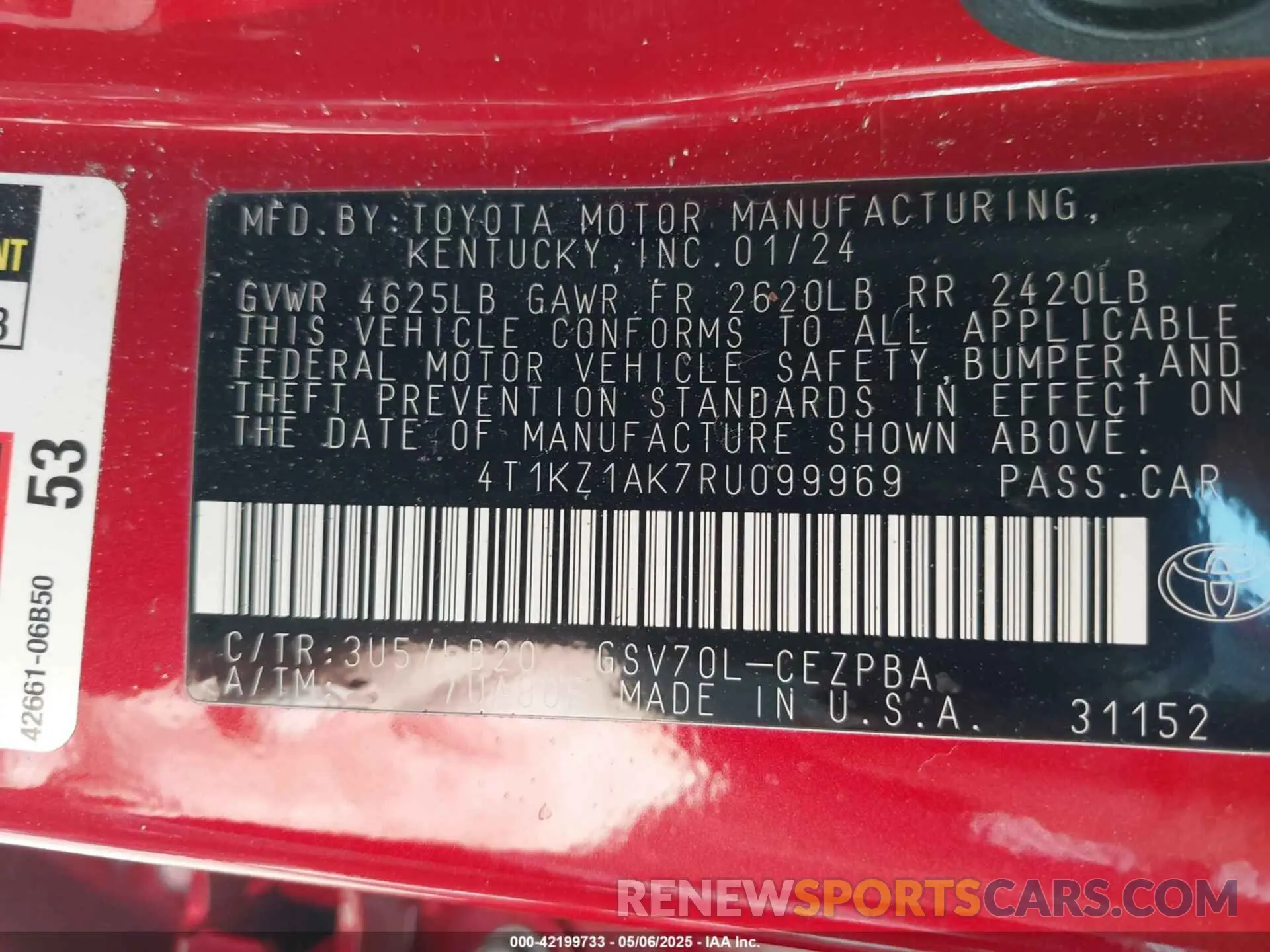 9 Photograph of a damaged car 4T1KZ1AK7RU099969 TOYOTA CAMRY 2024