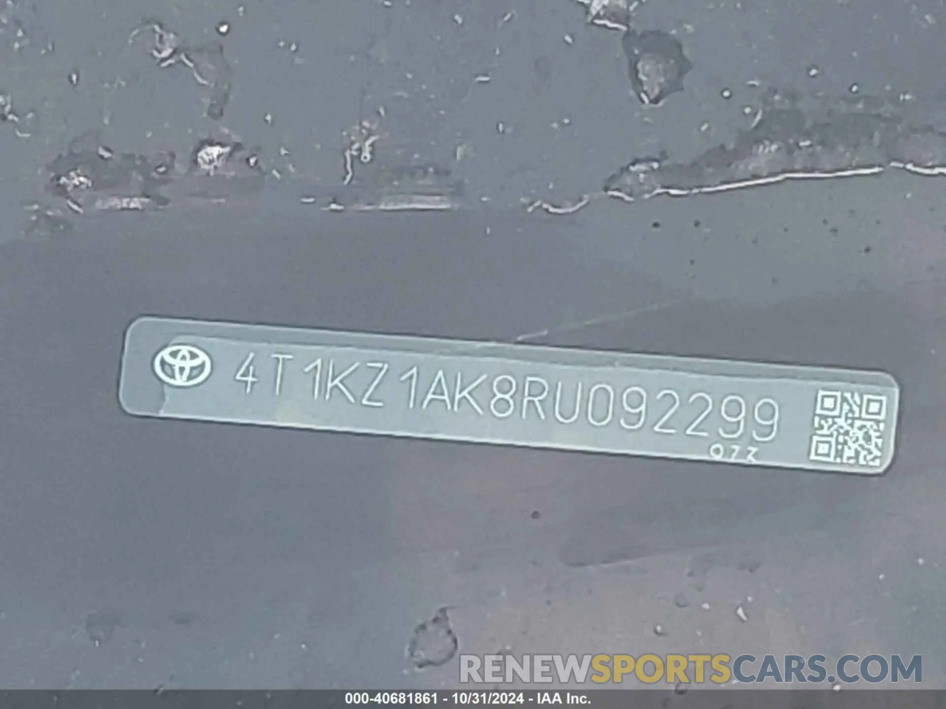9 Photograph of a damaged car 4T1KZ1AK8RU092299 TOYOTA CAMRY 2024
