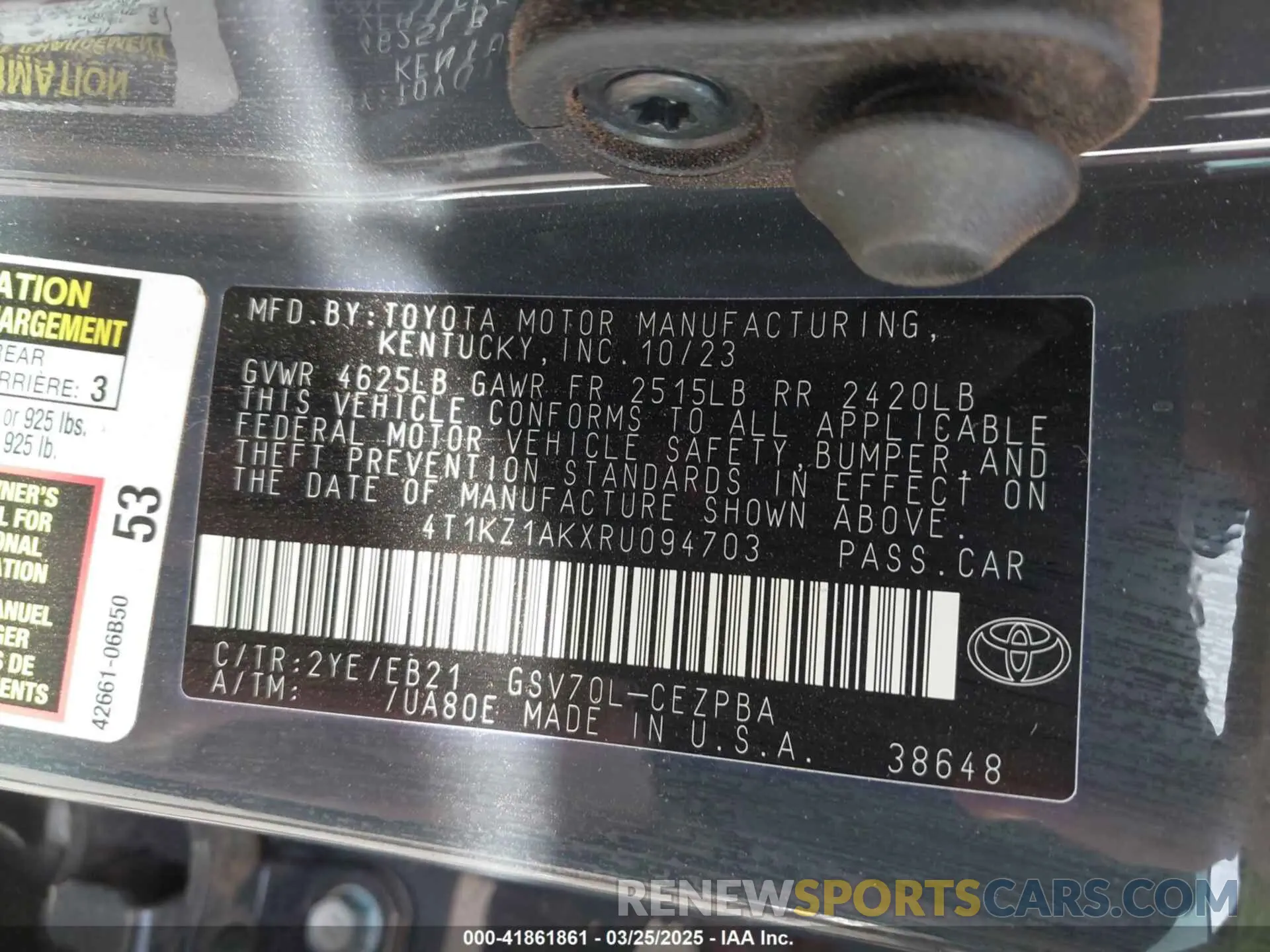 9 Photograph of a damaged car 4T1KZ1AKXRU094703 TOYOTA CAMRY 2024