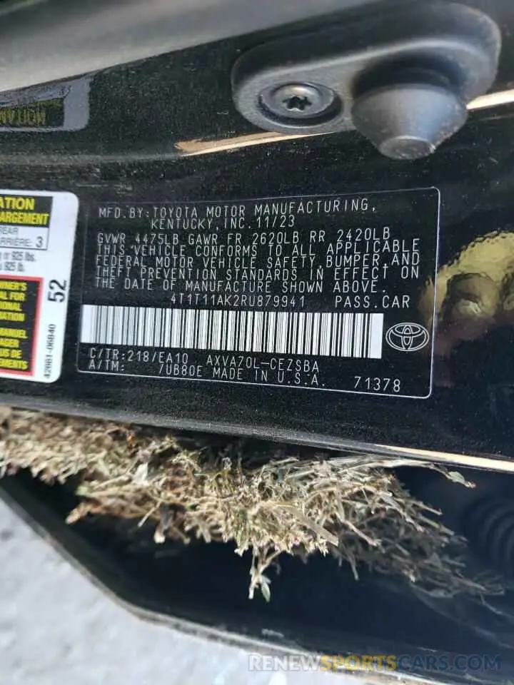 12 Photograph of a damaged car 4T1T11AK2RU879941 TOYOTA CAMRY 2024