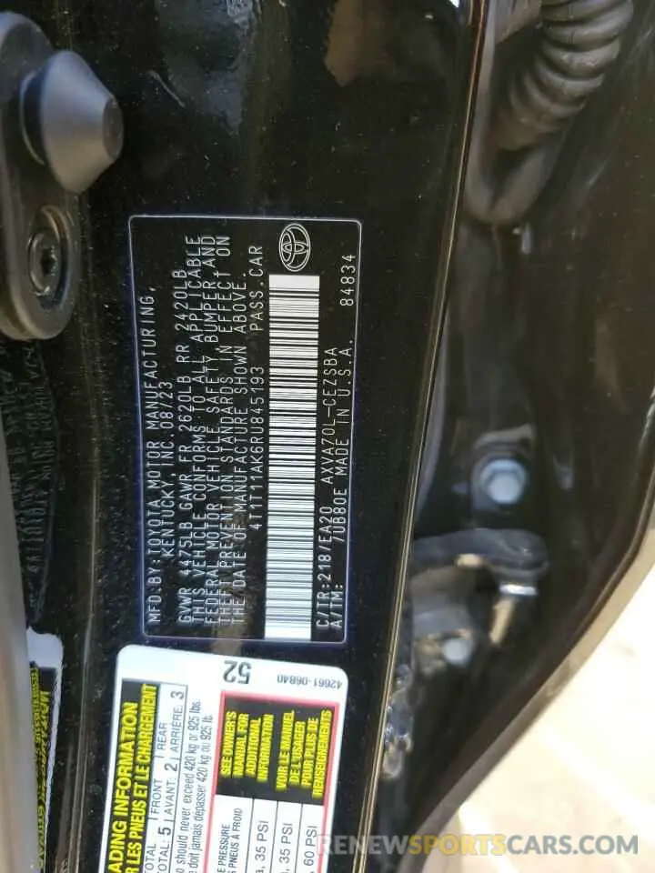 15 Photograph of a damaged car 4T1T11AK6RU845193 TOYOTA CAMRY 2024