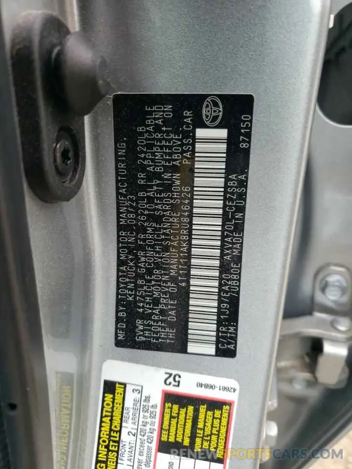 13 Photograph of a damaged car 4T1T11AK8RU846426 TOYOTA CAMRY 2024