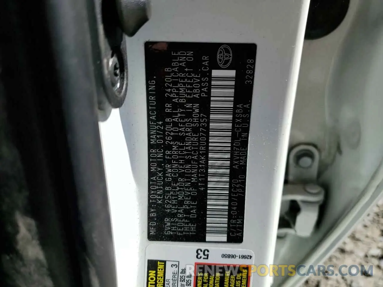 12 Photograph of a damaged car 4T1T31AK1RU077357 TOYOTA CAMRY 2024