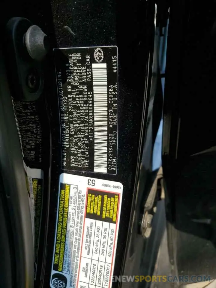 12 Photograph of a damaged car 4T1T31AK8RU069045 TOYOTA CAMRY 2024