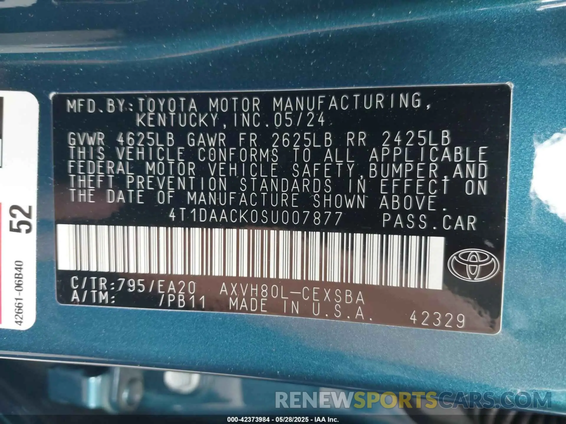 9 Photograph of a damaged car 4T1DAACK0SU007877 TOYOTA CAMRY 2025