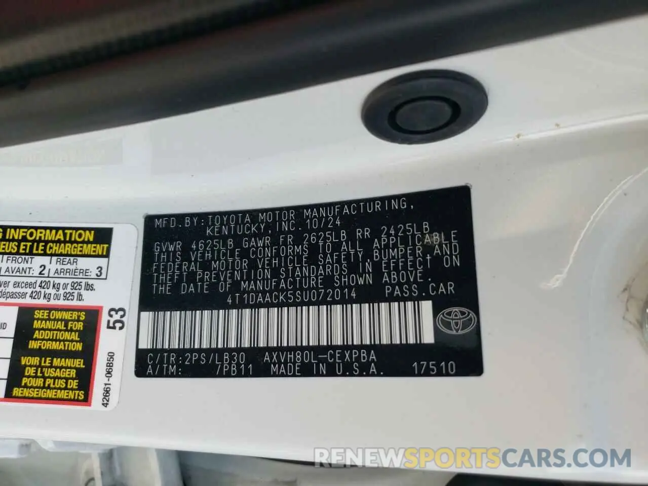 12 Photograph of a damaged car 4T1DAACK5SU072014 TOYOTA CAMRY 2025