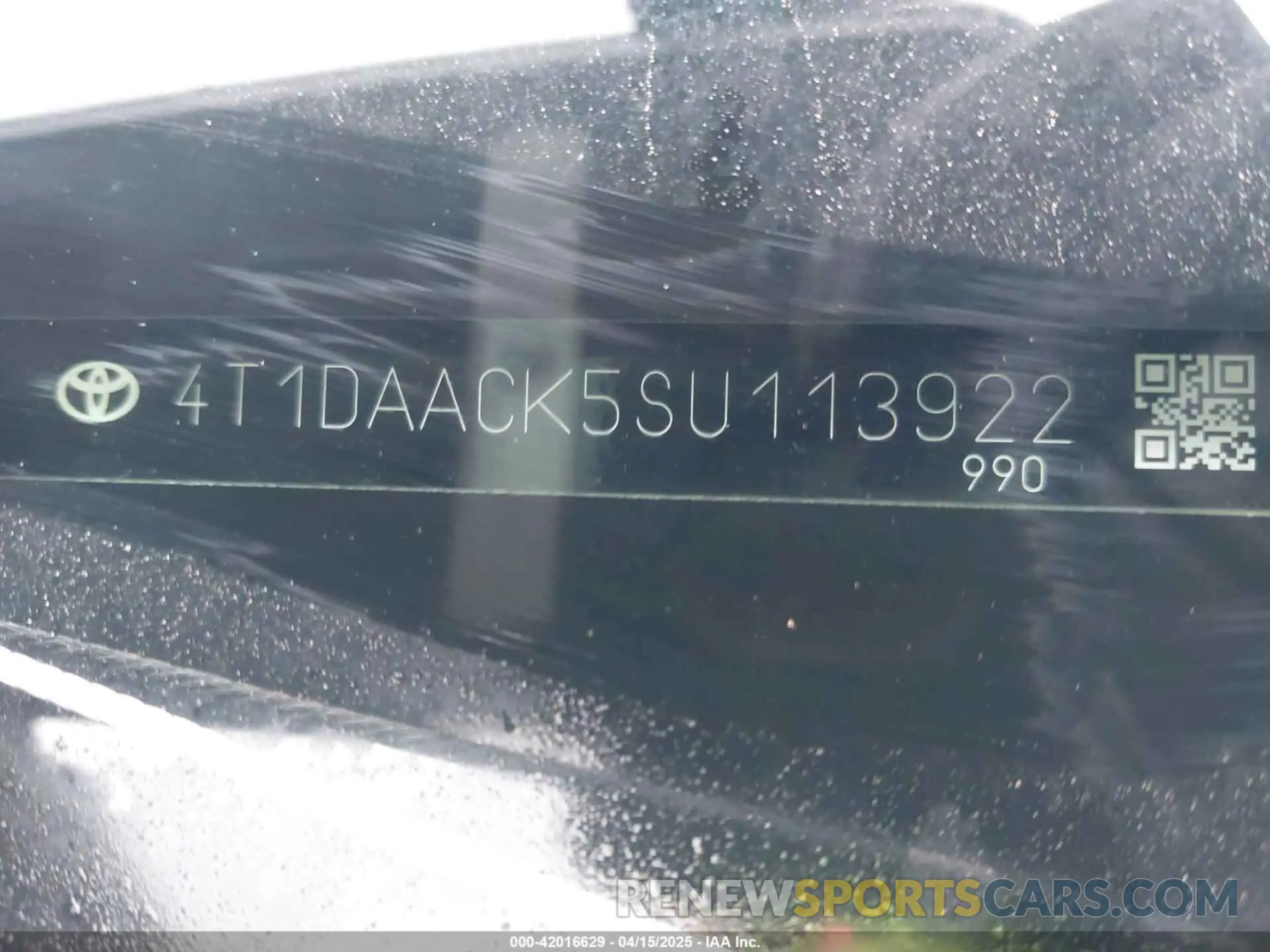 9 Photograph of a damaged car 4T1DAACK5SU113922 TOYOTA CAMRY 2025