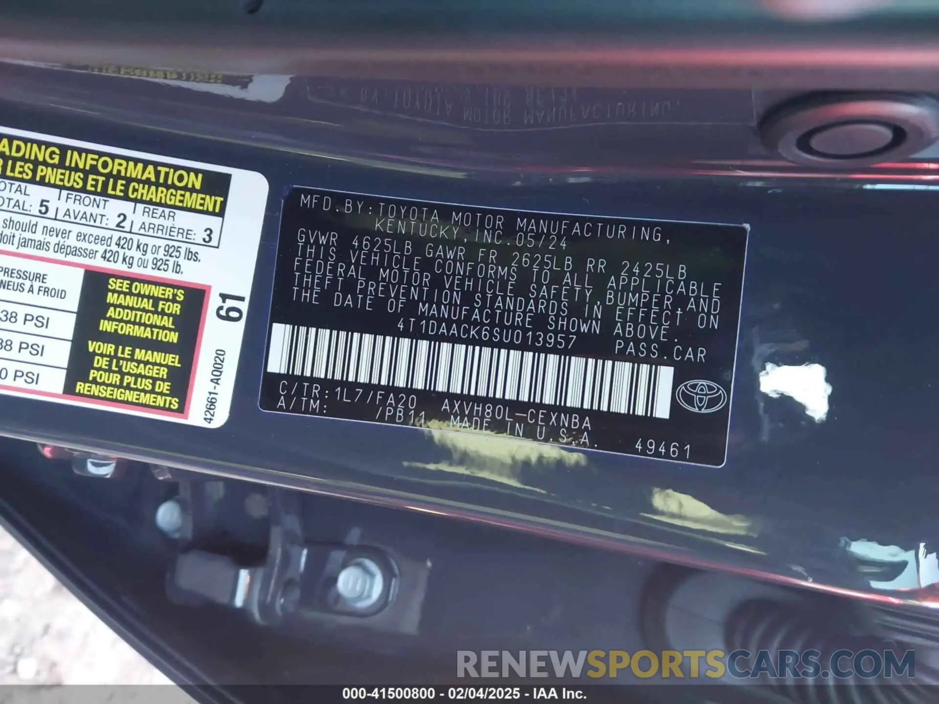 9 Photograph of a damaged car 4T1DAACK6SU013957 TOYOTA CAMRY 2025