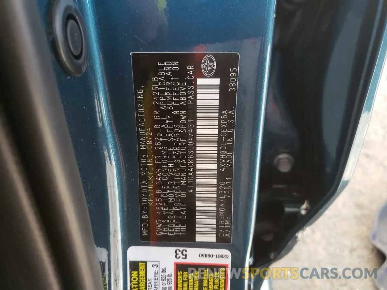 14 Photograph of a damaged car 4T1DAACK6SU047431 TOYOTA CAMRY 2025