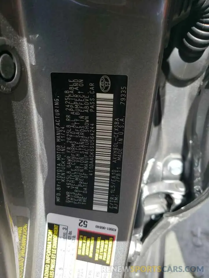 14 Photograph of a damaged car 4T1DAACK6SU564244 TOYOTA CAMRY 2025