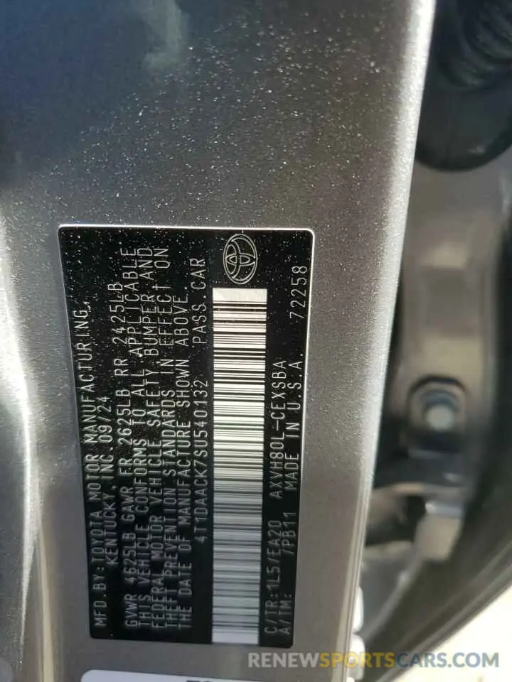 12 Photograph of a damaged car 4T1DAACK7SU540132 TOYOTA CAMRY 2025