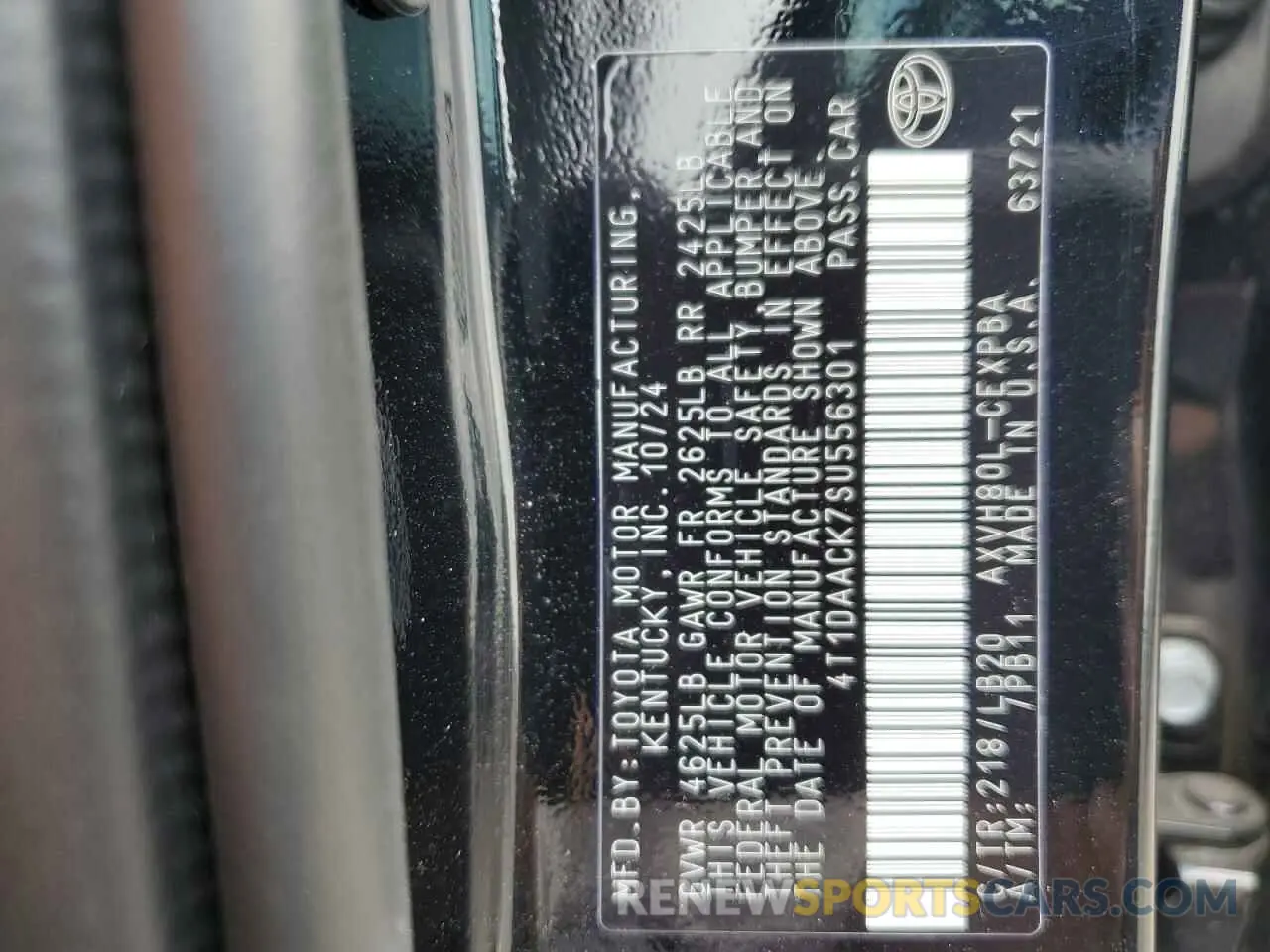 13 Photograph of a damaged car 4T1DAACK7SU556301 TOYOTA CAMRY 2025