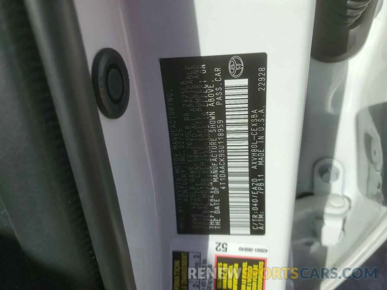 15 Photograph of a damaged car 4T1DAACK9SU118959 TOYOTA CAMRY 2025