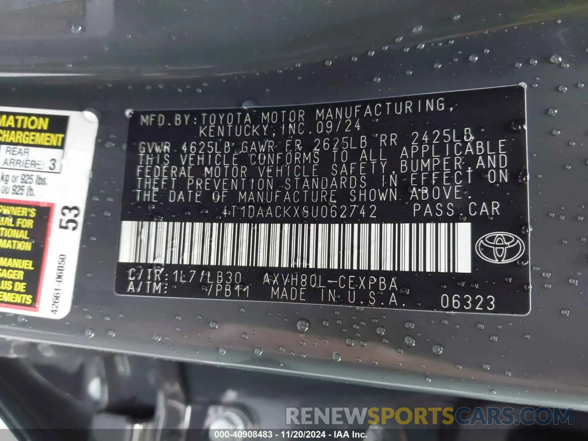 9 Photograph of a damaged car 4T1DAACKXSU062742 TOYOTA CAMRY 2025