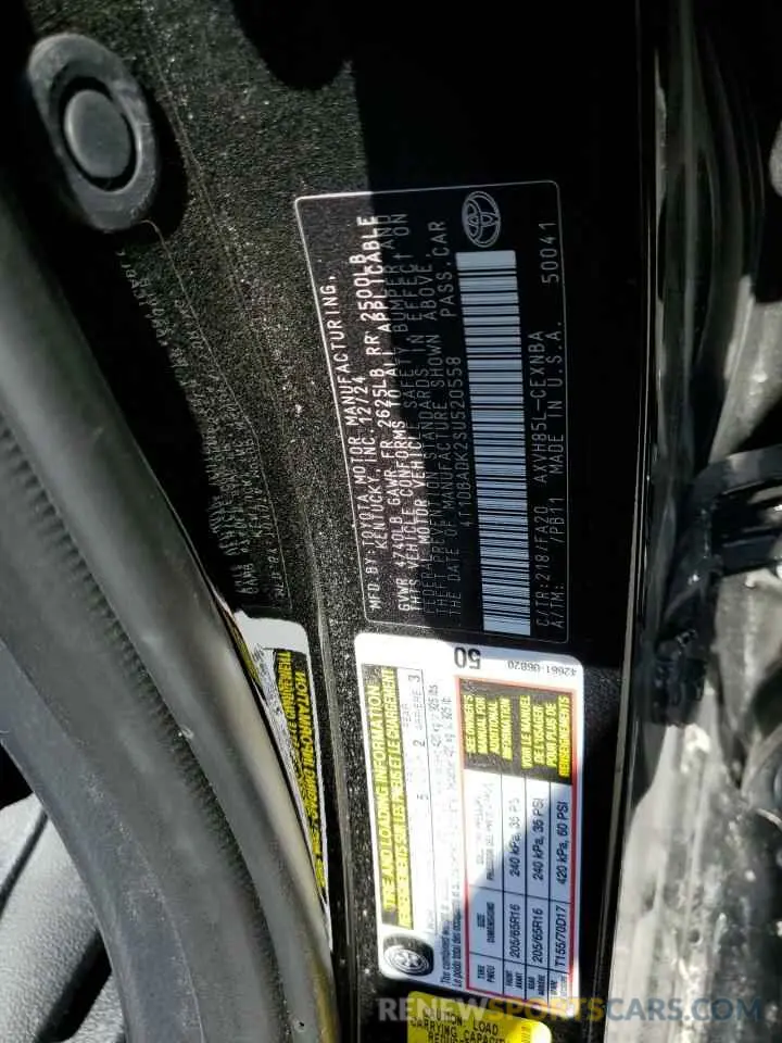 14 Photograph of a damaged car 4T1DBADK2SU520558 TOYOTA CAMRY 2025