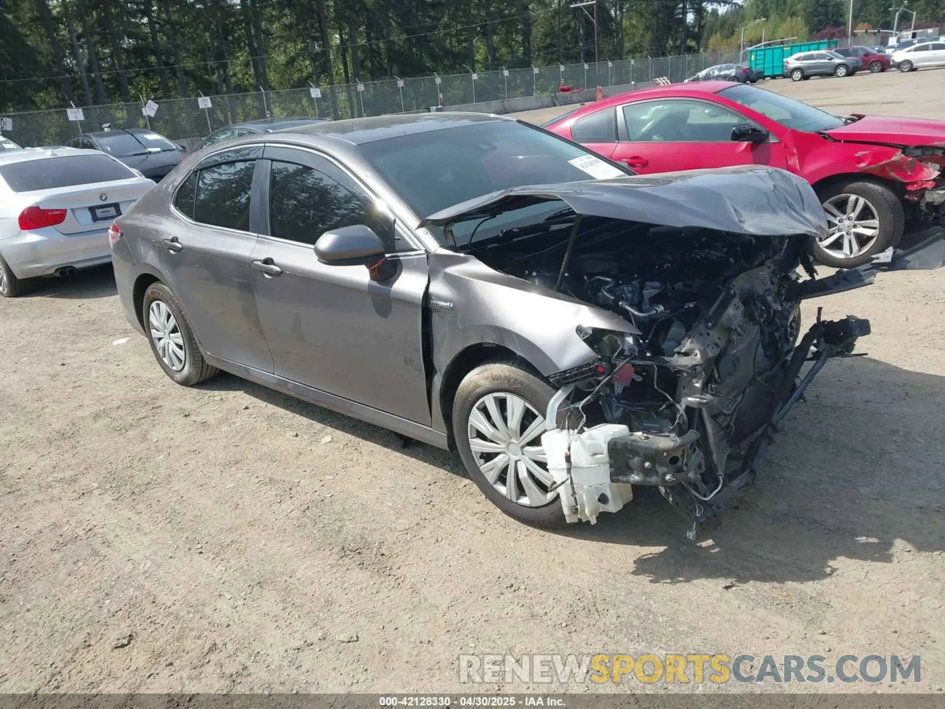 1 Photograph of a damaged car 4T1B31HK4KU008573 TOYOTA CAMRY HYBRID 2019