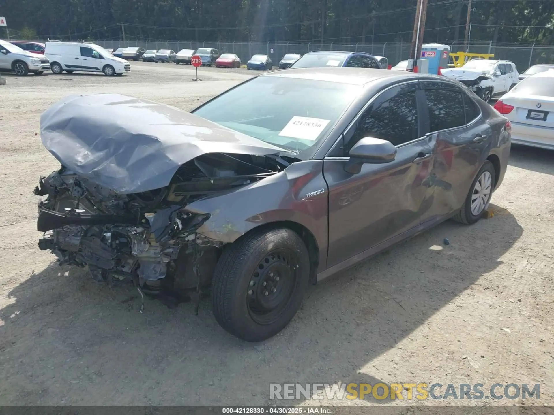 2 Photograph of a damaged car 4T1B31HK4KU008573 TOYOTA CAMRY HYBRID 2019
