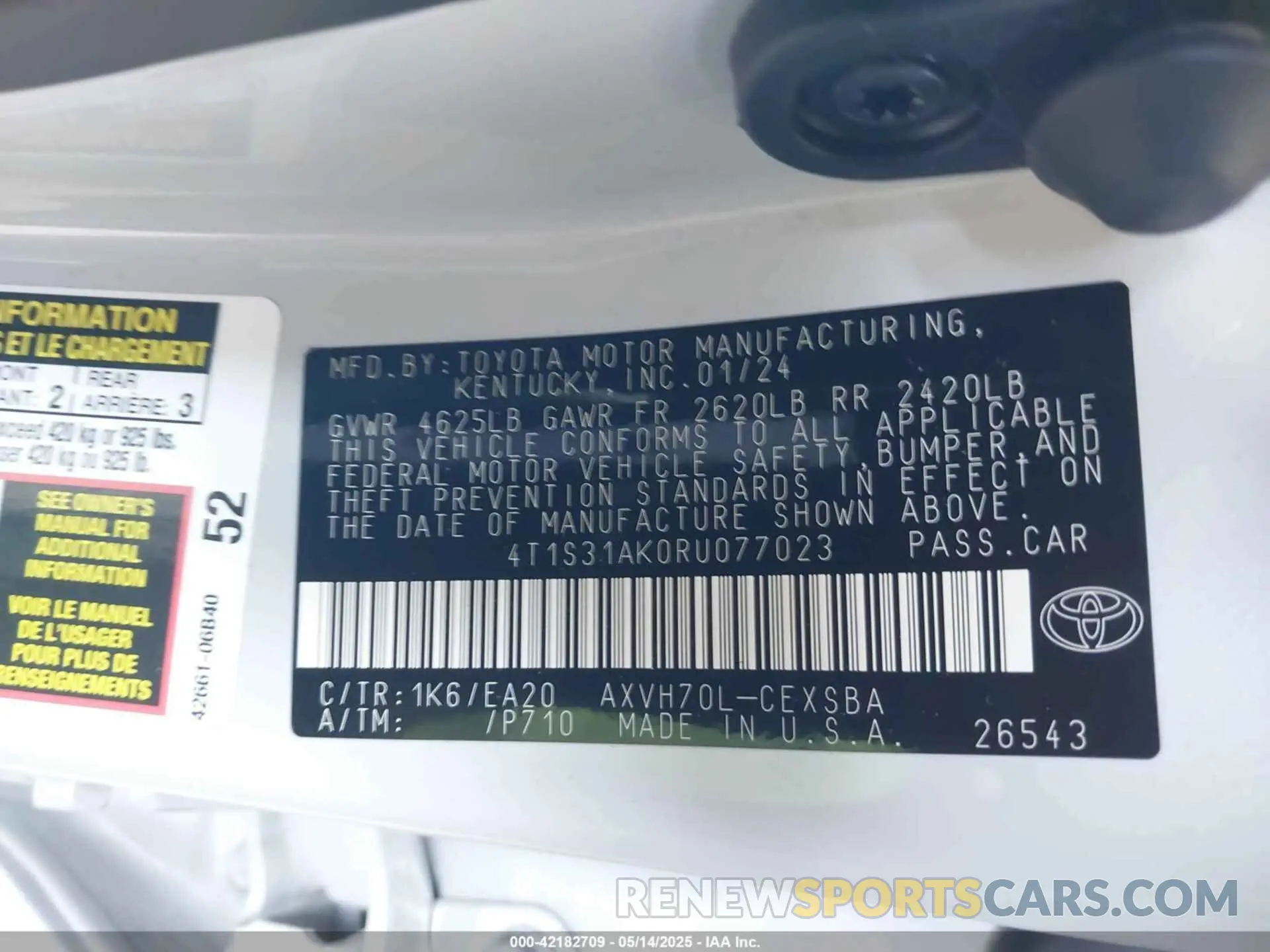 9 Photograph of a damaged car 4T1S31AK0RU077023 TOYOTA CAMRY HYBRID 2024