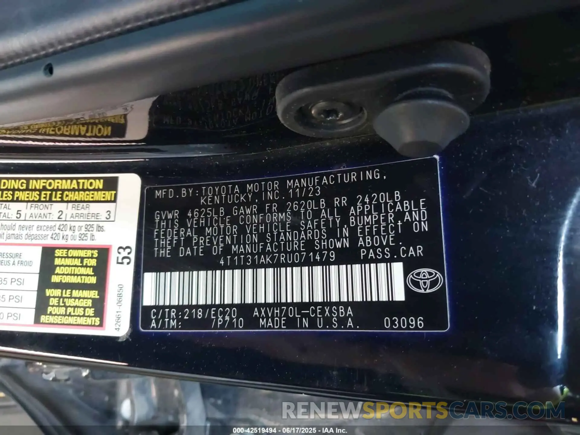 9 Photograph of a damaged car 4T1T31AK7RU071479 TOYOTA CAMRY HYBRID 2024