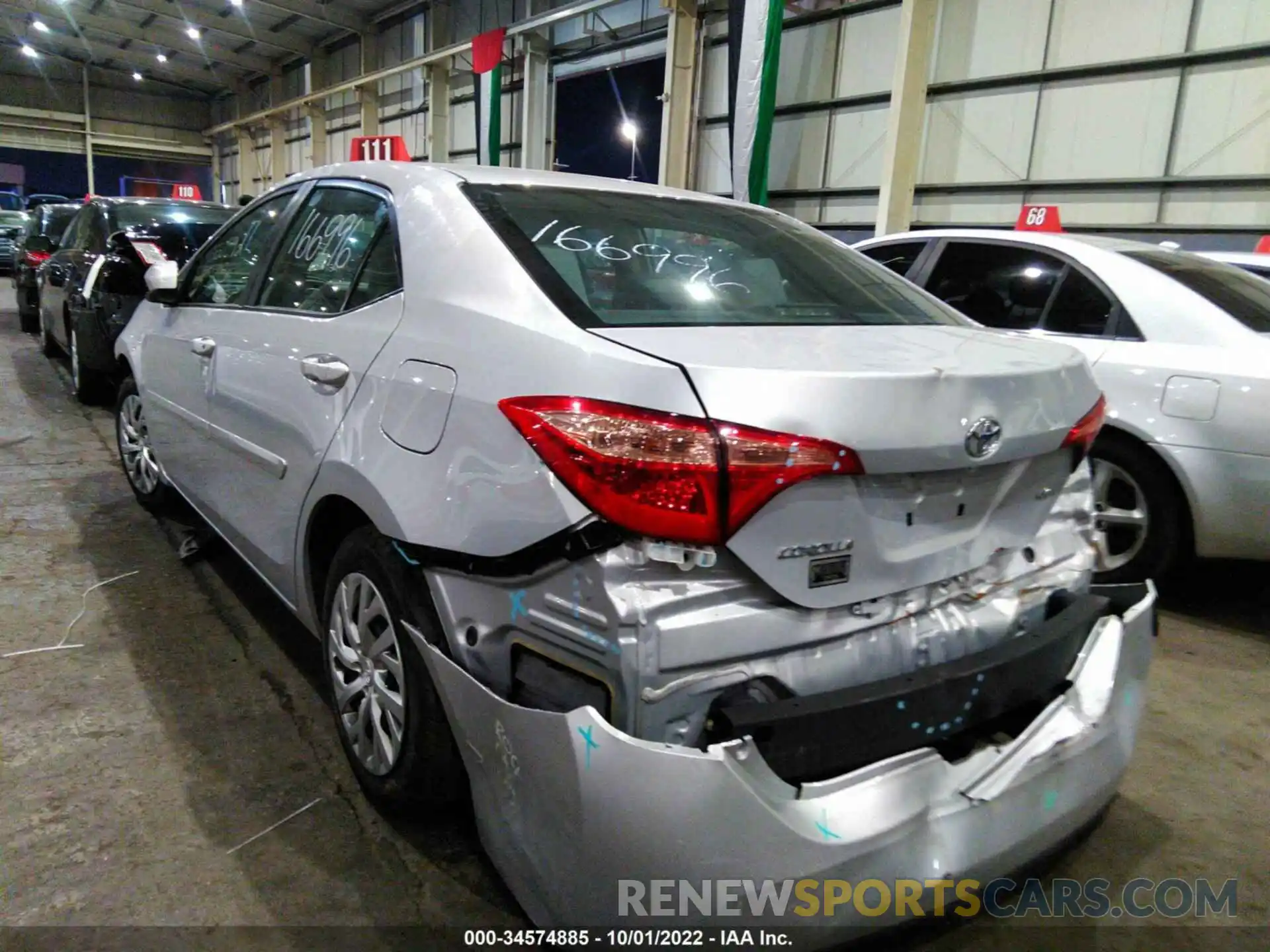 3 Photograph of a damaged car 000BURHE0KC166996 TOYOTA COROLLA 2019