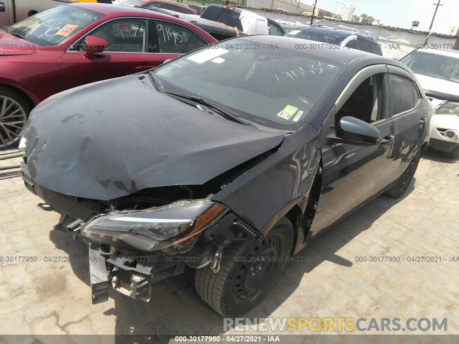 2 Photograph of a damaged car 2T1B4RHE2KC190636 TOYOTA COROLLA 2019