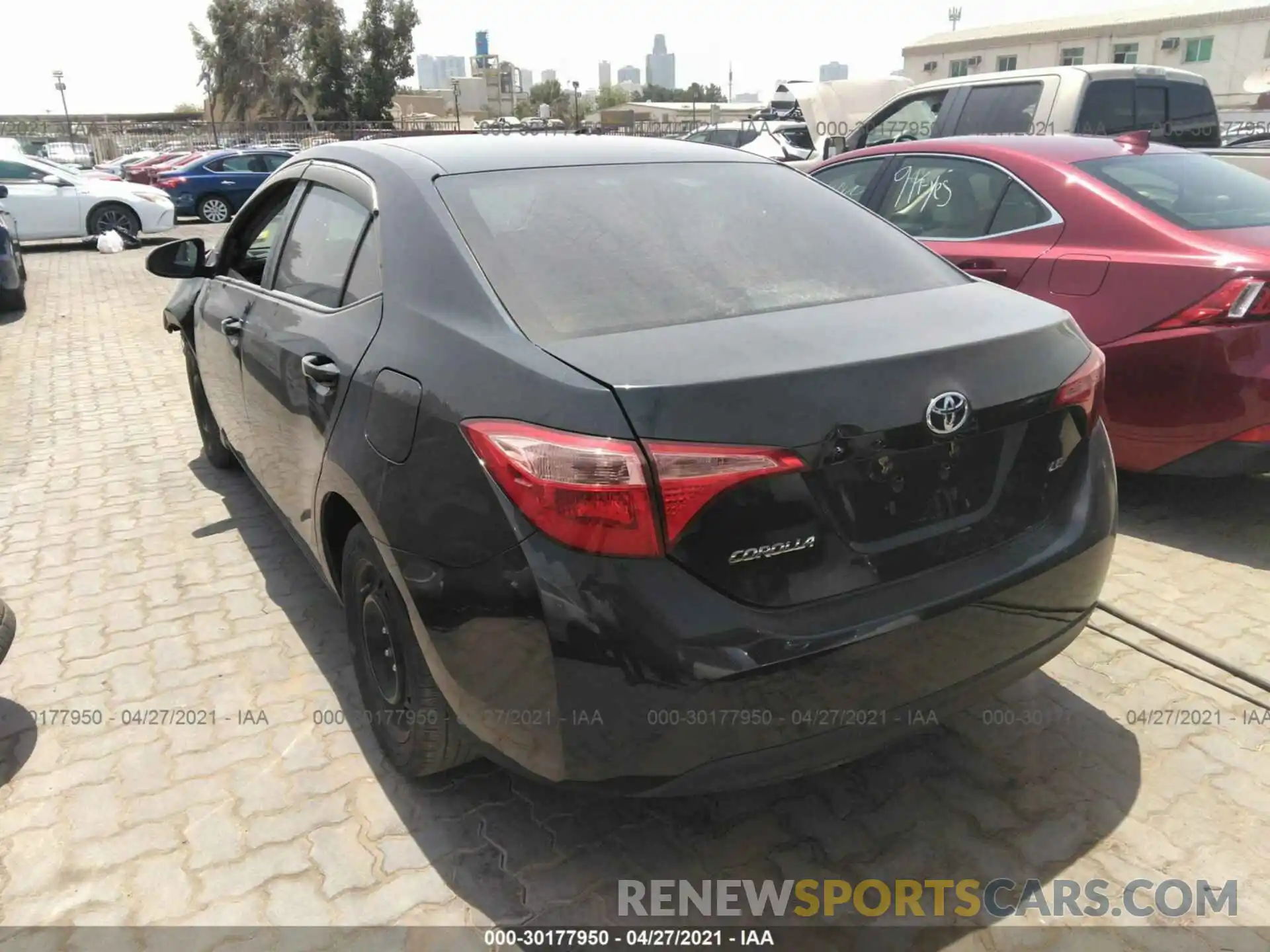 3 Photograph of a damaged car 2T1B4RHE2KC190636 TOYOTA COROLLA 2019