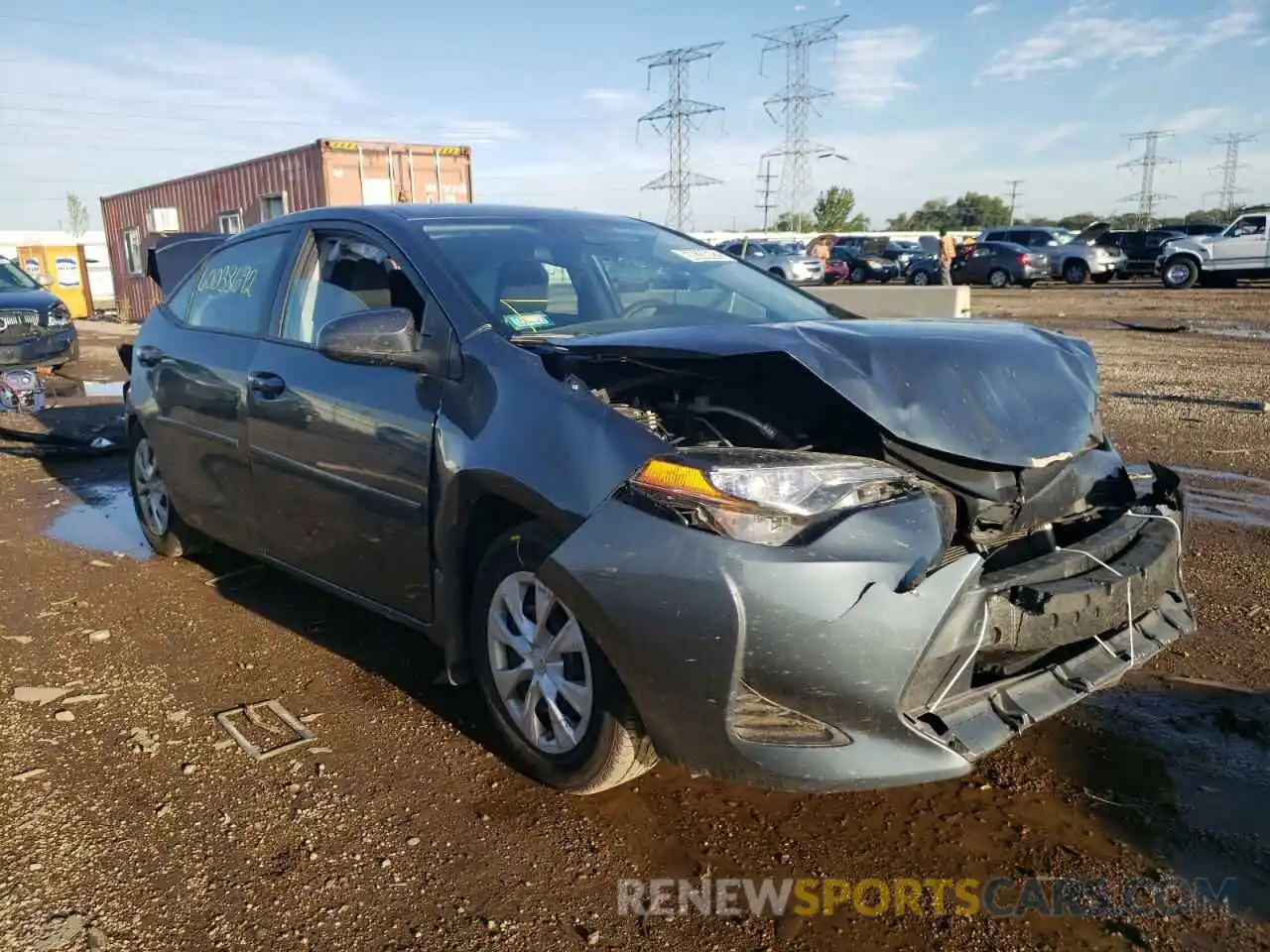 1 Photograph of a damaged car 2T1BPRHE2KC185590 TOYOTA COROLLA 2019