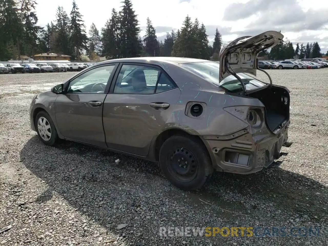 2 Photograph of a damaged car 2T1BPRHE2KC214067 TOYOTA COROLLA 2019