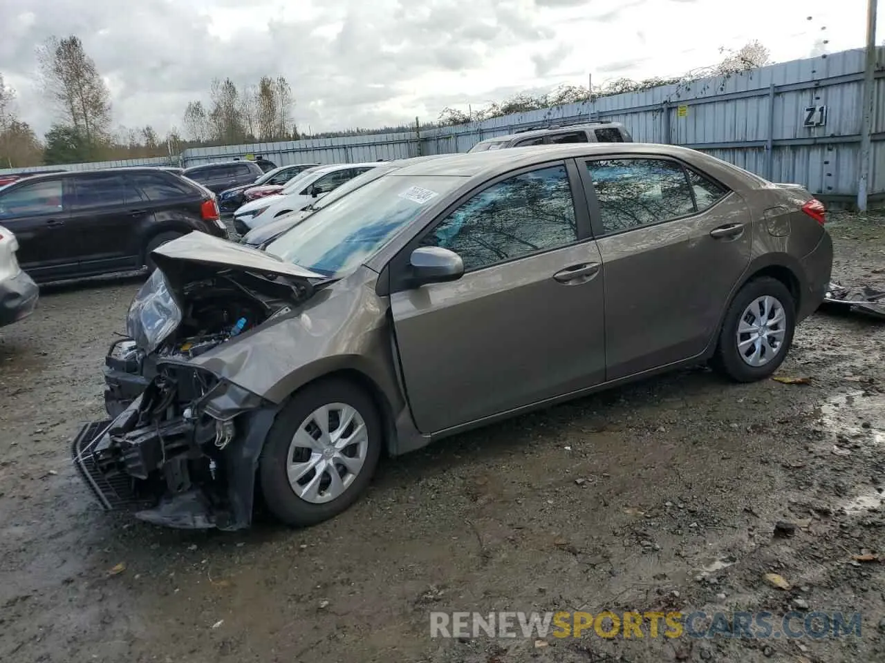 1 Photograph of a damaged car 2T1BPRHE5KC215536 TOYOTA COROLLA 2019