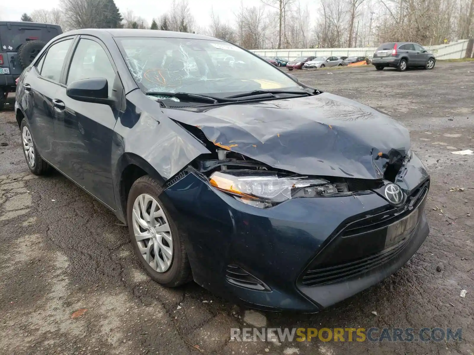 1 Photograph of a damaged car 2T1BURHE0KC130466 TOYOTA COROLLA 2019