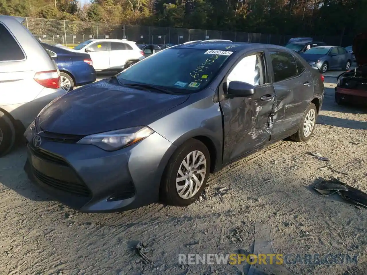 2 Photograph of a damaged car 2T1BURHE0KC135277 TOYOTA COROLLA 2019