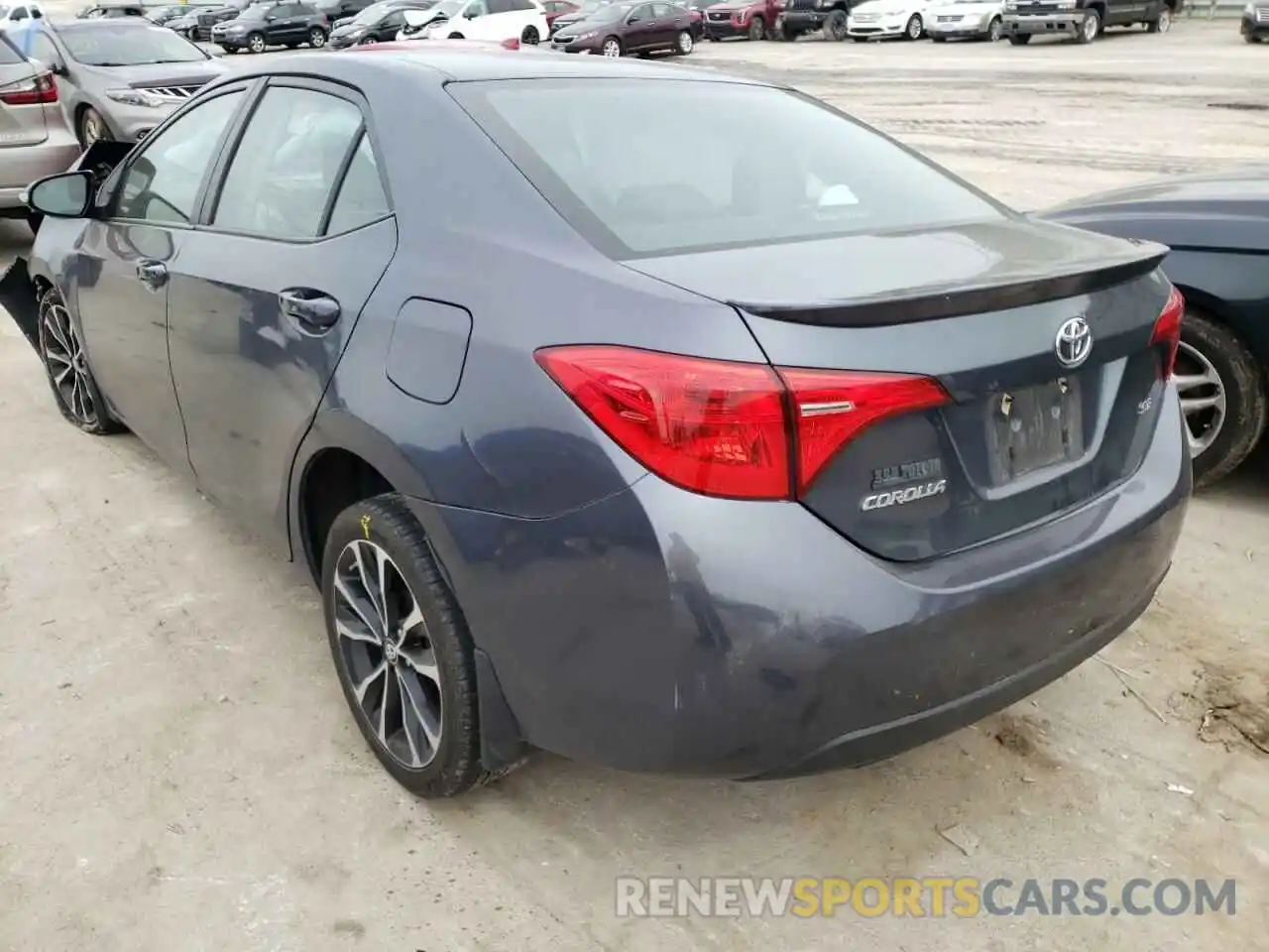 3 Photograph of a damaged car 2T1BURHE0KC140821 TOYOTA COROLLA 2019