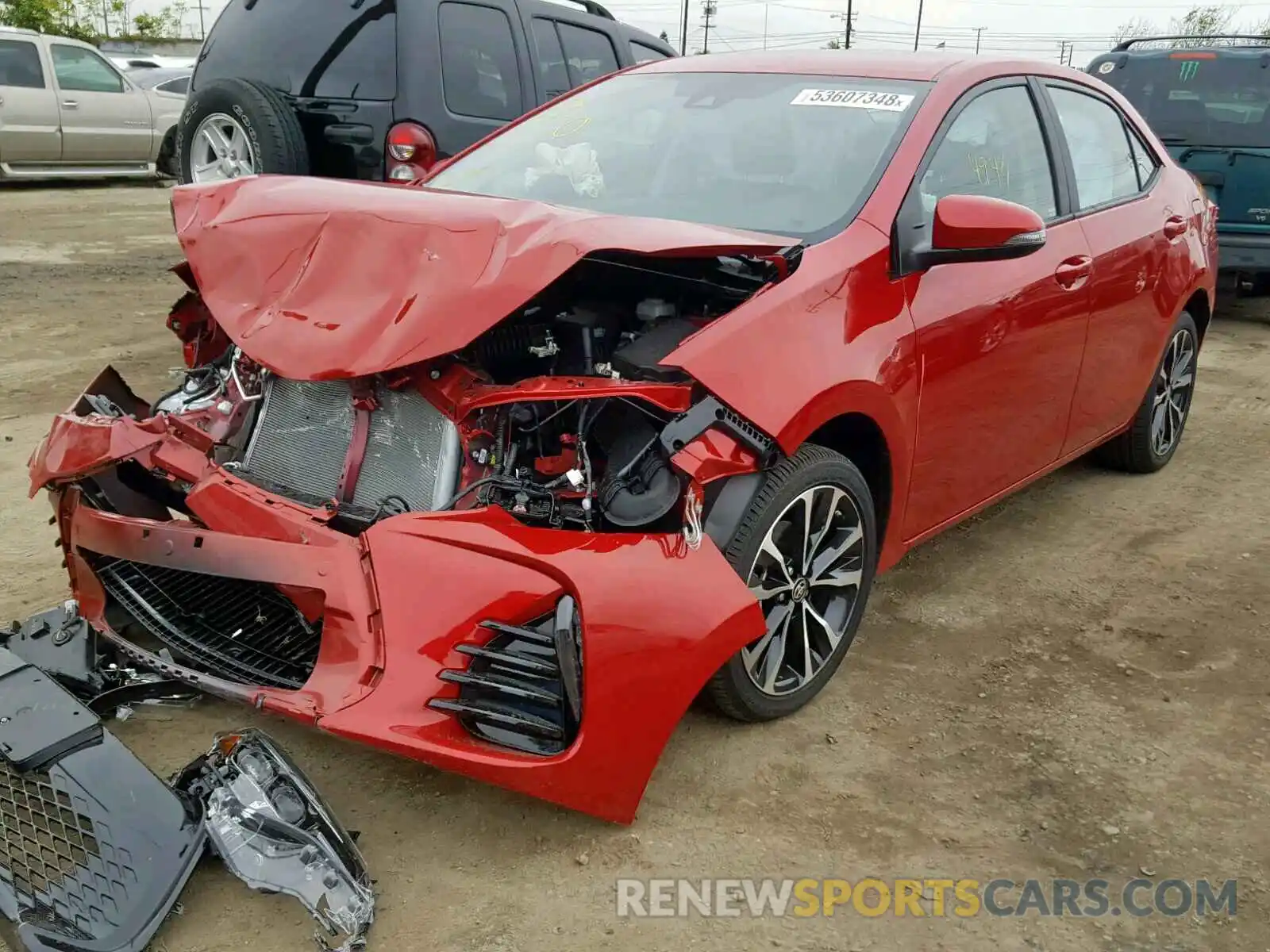 2 Photograph of a damaged car 2T1BURHE0KC142987 TOYOTA COROLLA 2019