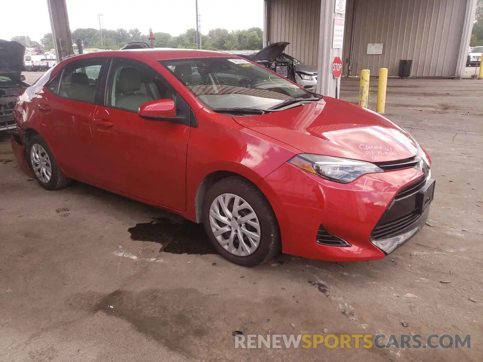 1 Photograph of a damaged car 2T1BURHE0KC152970 TOYOTA COROLLA 2019