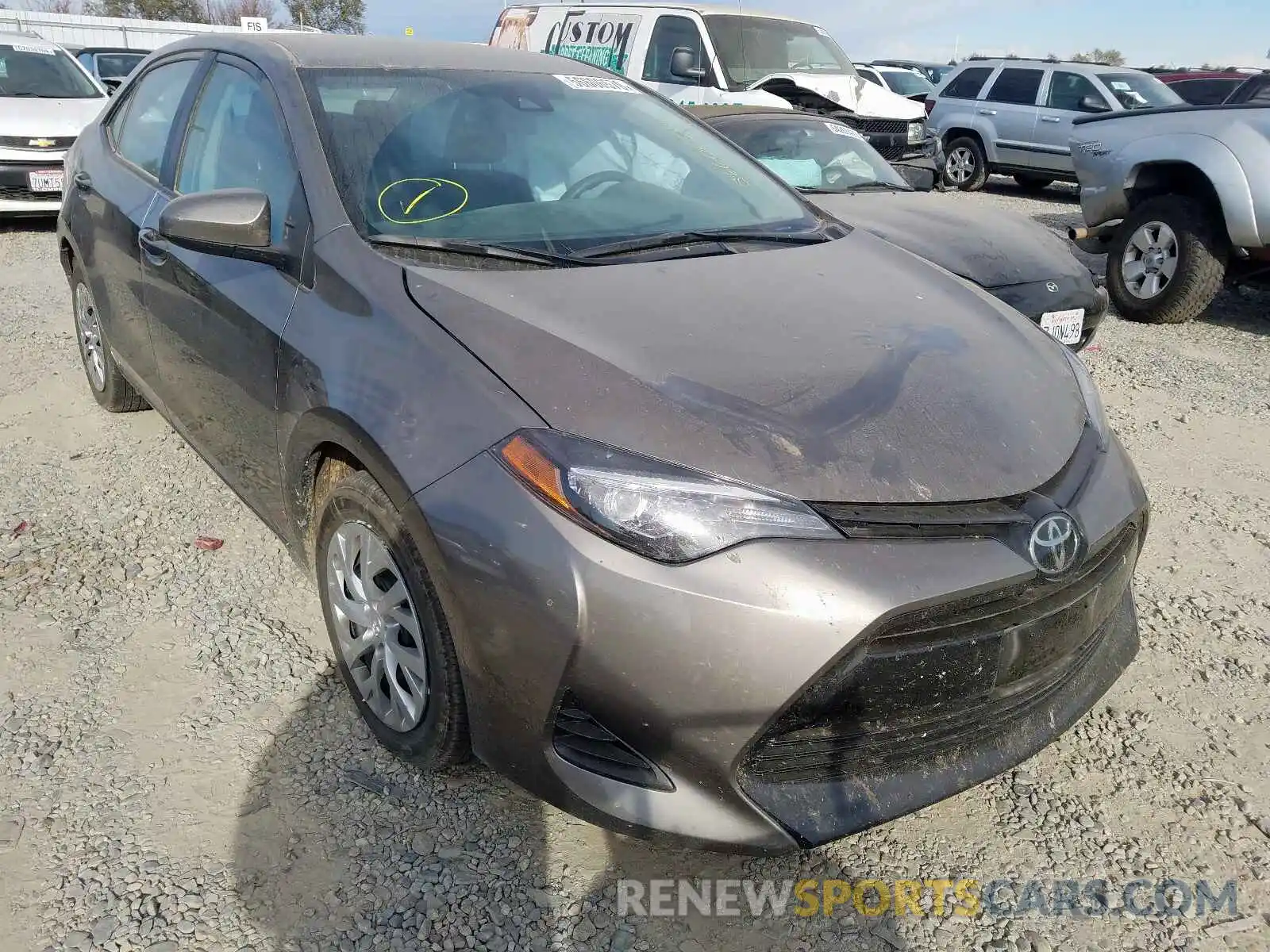 1 Photograph of a damaged car 2T1BURHE0KC173057 TOYOTA COROLLA 2019