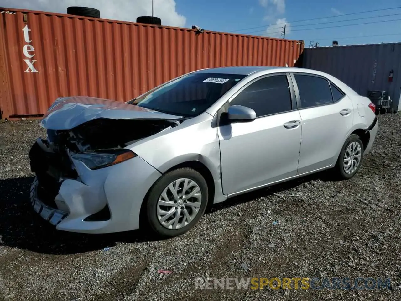 1 Photograph of a damaged car 2T1BURHE0KC185936 TOYOTA COROLLA 2019