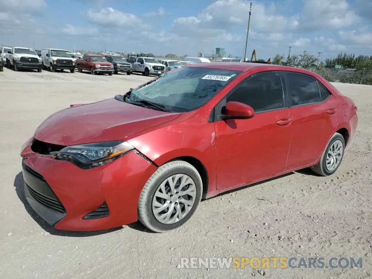 1 Photograph of a damaged car 2T1BURHE0KC203335 TOYOTA COROLLA 2019