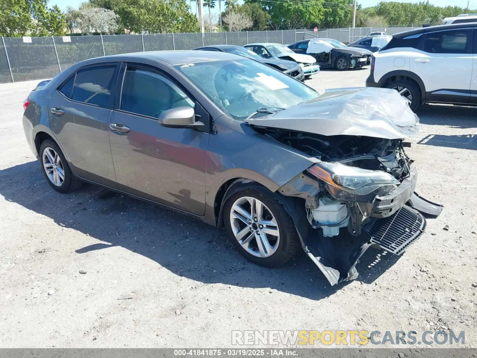 1 Photograph of a damaged car 2T1BURHE0KC204159 TOYOTA COROLLA 2019