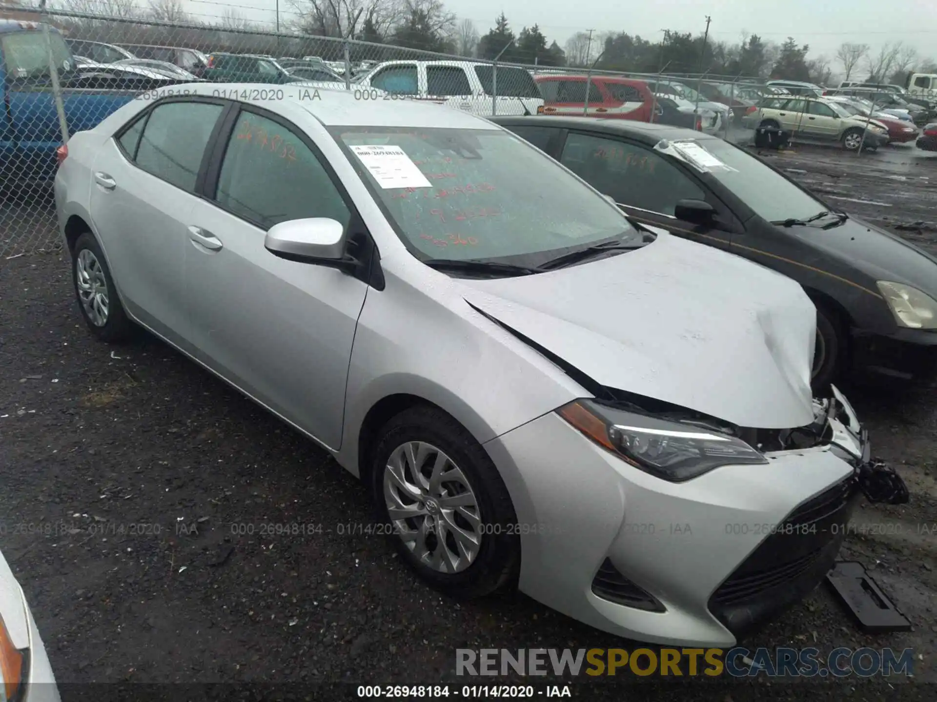 1 Photograph of a damaged car 2T1BURHE0KC204582 TOYOTA COROLLA 2019