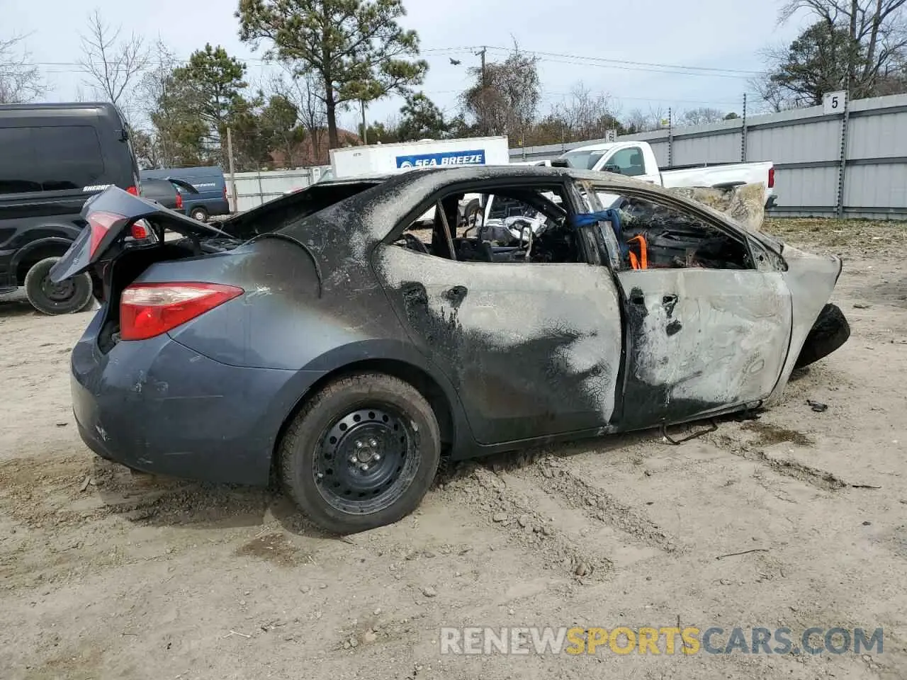 3 Photograph of a damaged car 2T1BURHE0KC212889 TOYOTA COROLLA 2019