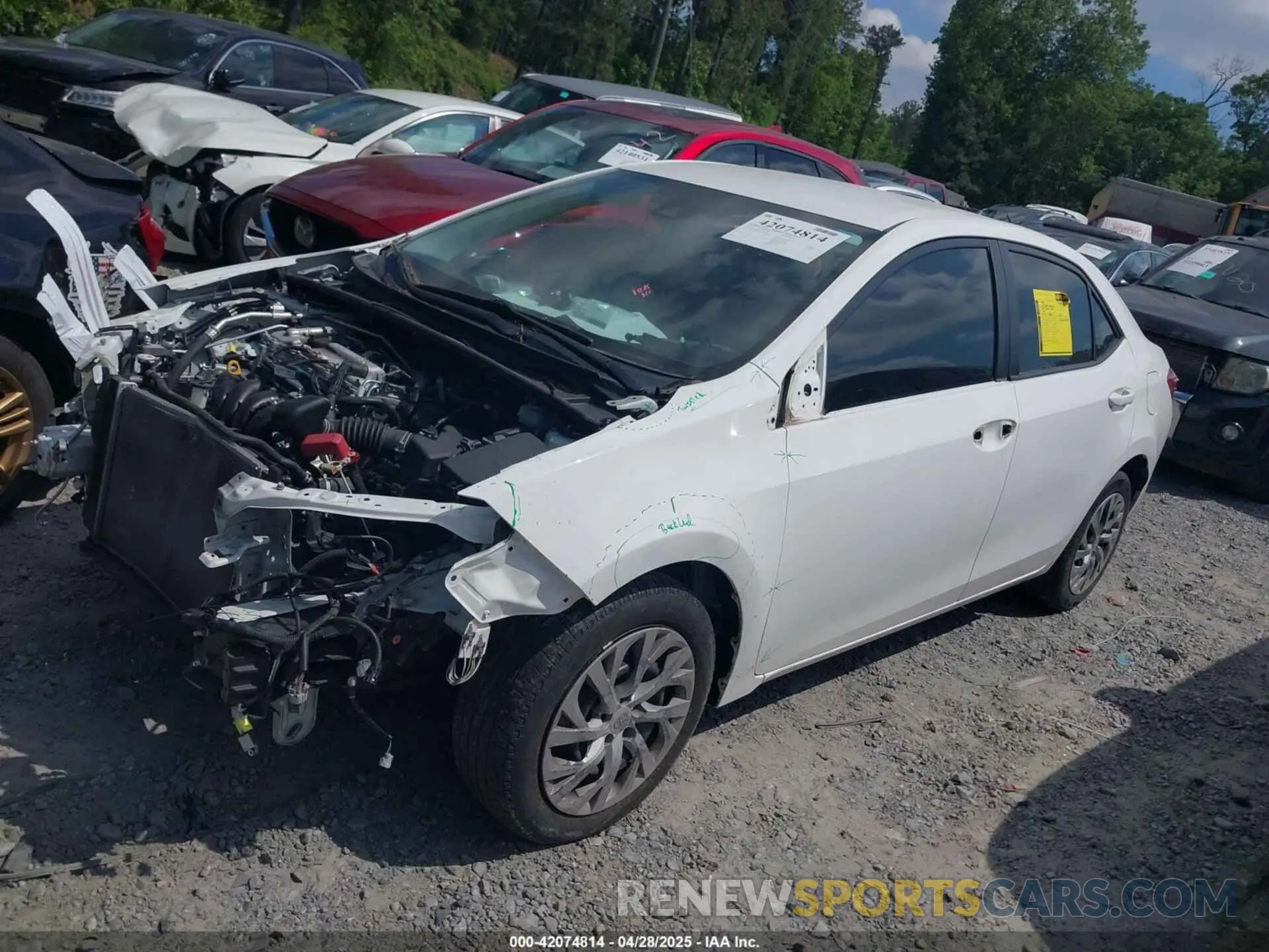 2 Photograph of a damaged car 2T1BURHE0KC213606 TOYOTA COROLLA 2019