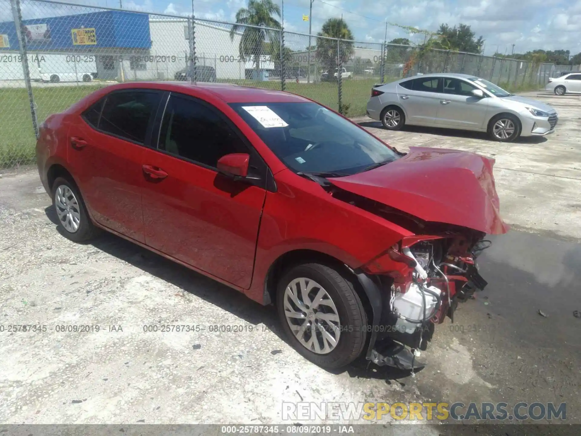 1 Photograph of a damaged car 2T1BURHE0KC213637 TOYOTA COROLLA 2019