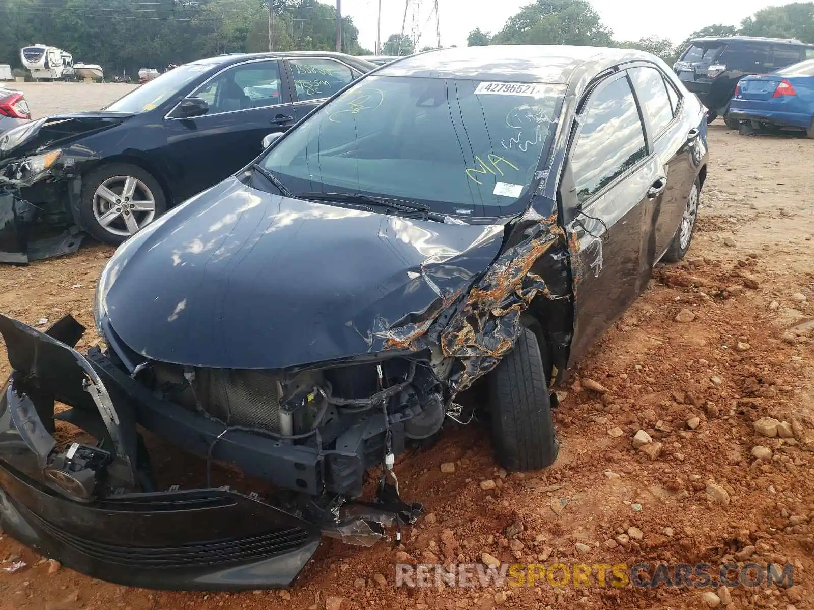 2 Photograph of a damaged car 2T1BURHE0KC216571 TOYOTA COROLLA 2019