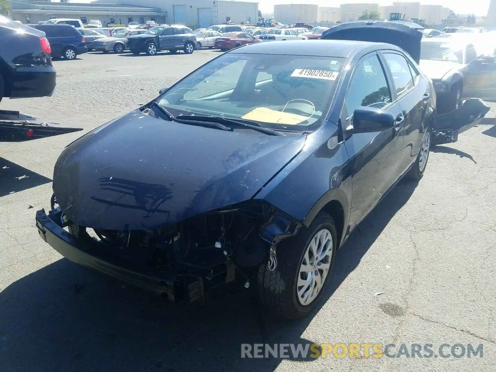 2 Photograph of a damaged car 2T1BURHE0KC217395 TOYOTA COROLLA 2019